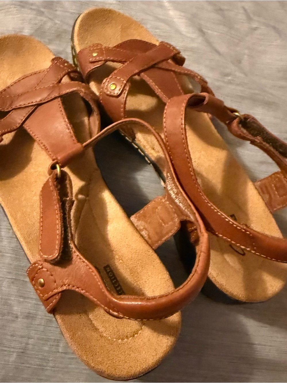 Comfortable Brown Leather Women's Sandals - Clarks
